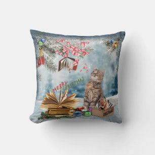 Free Books for Christmas Throw Pillow