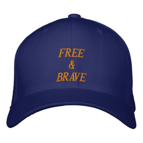 Free  Brave Embroidered Baseball Cap