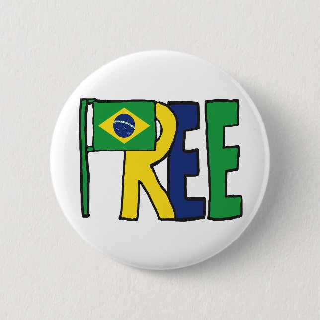 Free Brazil Button (Front)