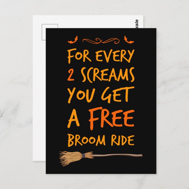 Free Broom Ride Postcard (Front/Back)