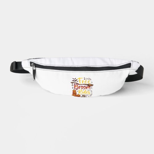 Free Broom Rides Halloween Pumpkins Skull Bats Bon Fanny Pack