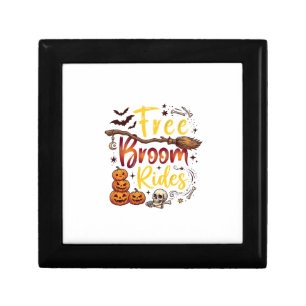 Free Broom Rides Halloween Pumpkins Skull Bats Bon Gift Box