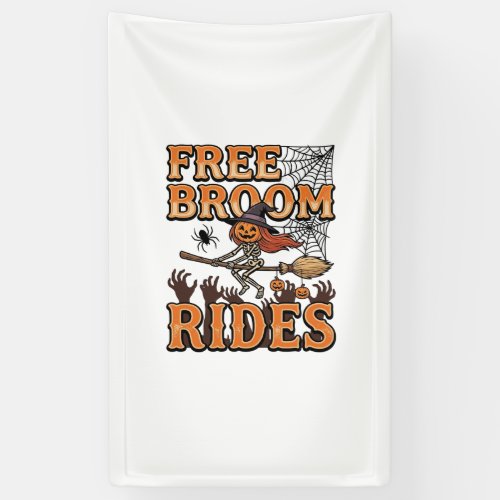 Free Broom Rides Halloween Witch Skeleton Design_1 Banner