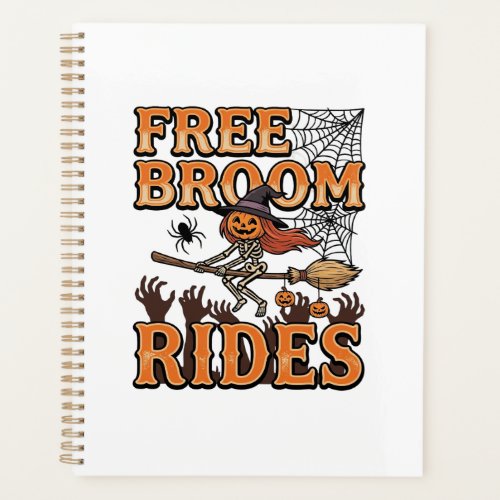 Free Broom Rides Halloween Witch Skeleton Design_1 Planner
