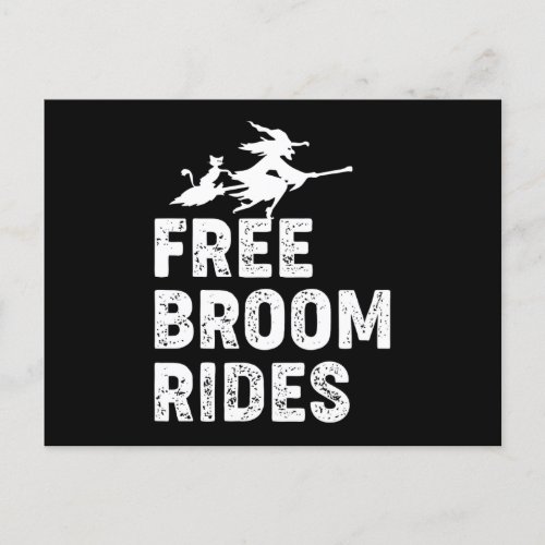 Free Broom Rides Postcard