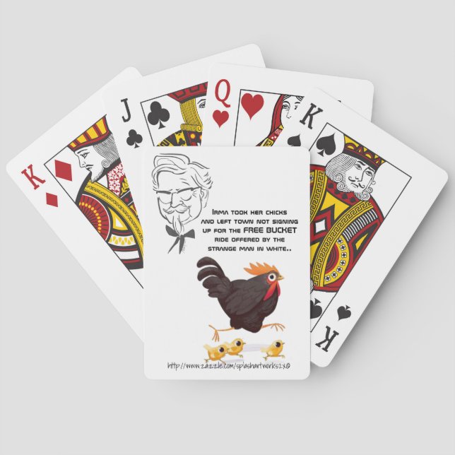 "Free Bucket Rides" Poker Cards (Back)