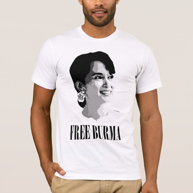 Free Burma - Aung Sang Suu Kyi T-Shirt (Front)