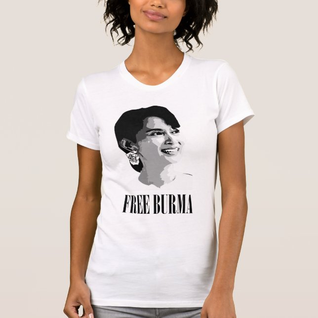 Free Burma - Aung Sang Suu Kyi T-Shirt (Front)