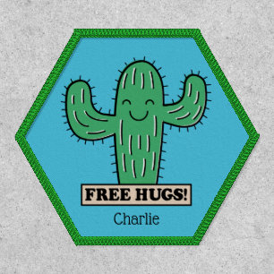 Free Cactus Hugs custom name Patch