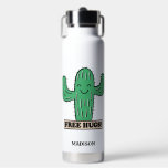 Free Cactus Hugs custom name Water Bottle<br><div class="desc">See my store for more “free hugs” items.</div>