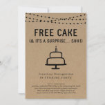 Free Cake Funny Surprise Birthday Party Invitation<br><div class="desc">Free Cake (& It's a Surprise . . . Shh!)  Funny invitation wording for a fun surprise birthday party.  The tiered cake artwork is hand-drawn on a wonderfully rustic kraft background.

Matching items are available in the 'Free Cake' Collection within my store.</div>