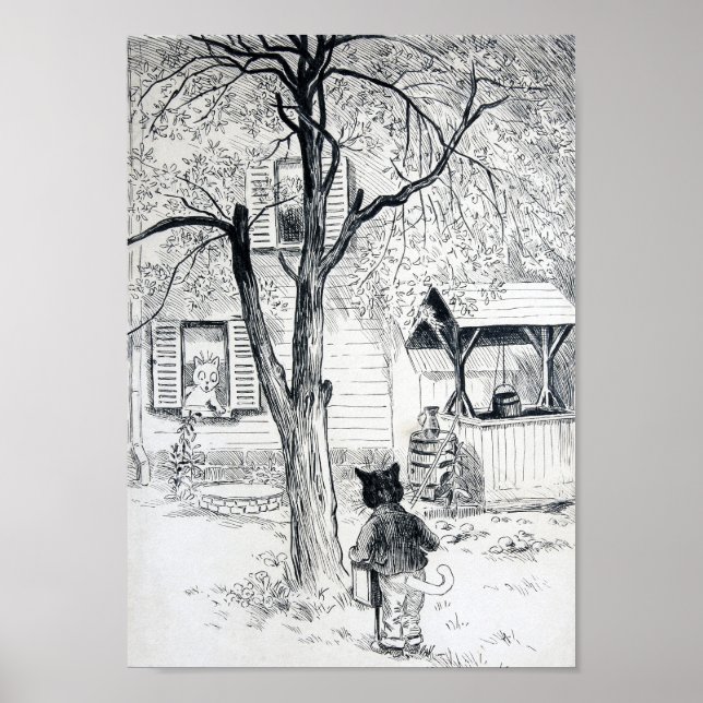 Free Cat Concert, Louis Wain Poster (Front)