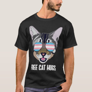 Free Cat Hugs  Cat Trans Pride T-Shirt