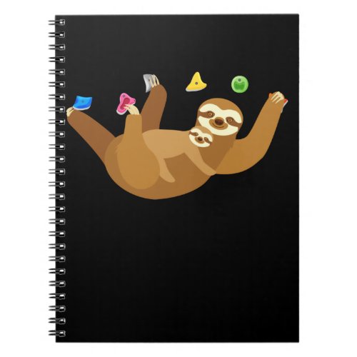 Free Climbing Sloth Mama Kid Bouldering Mom Notebook