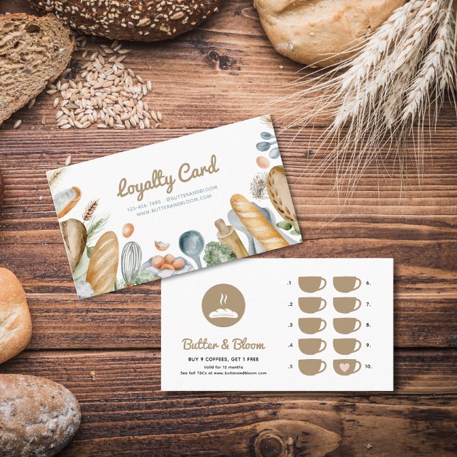 Free Coffee Boho Bakery  Loyalty Card (Free Coffee Boho Bakery Loyalty Card)