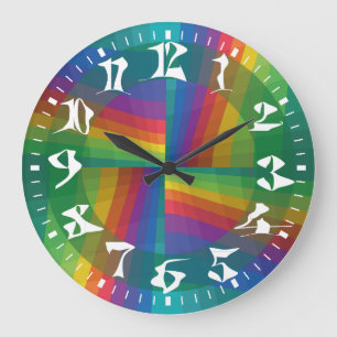 FREE COLORS RANGE by Masanser Picxelat Large Clock