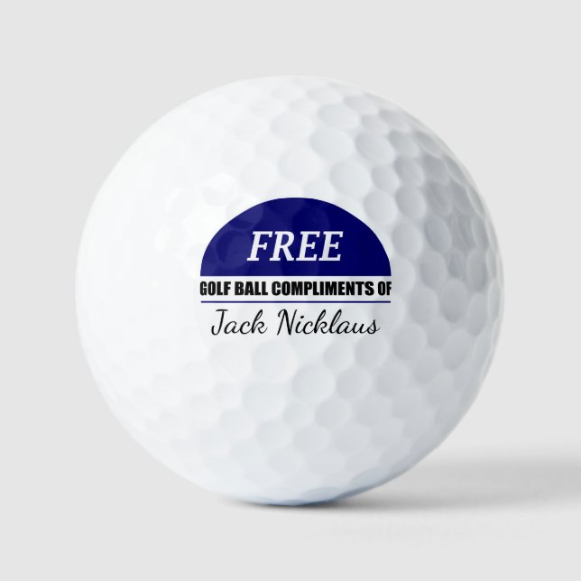 Free compliment champion Personalized editable Golf Balls (Front)