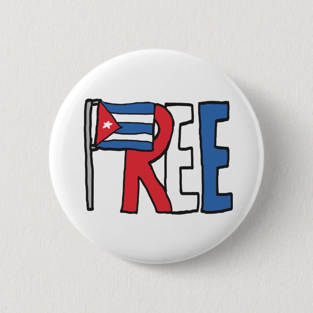 Free Cuba Button (Front)