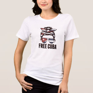 Free Cuba – Cuban Freedom Protest Woman Tri-Blend Shirt