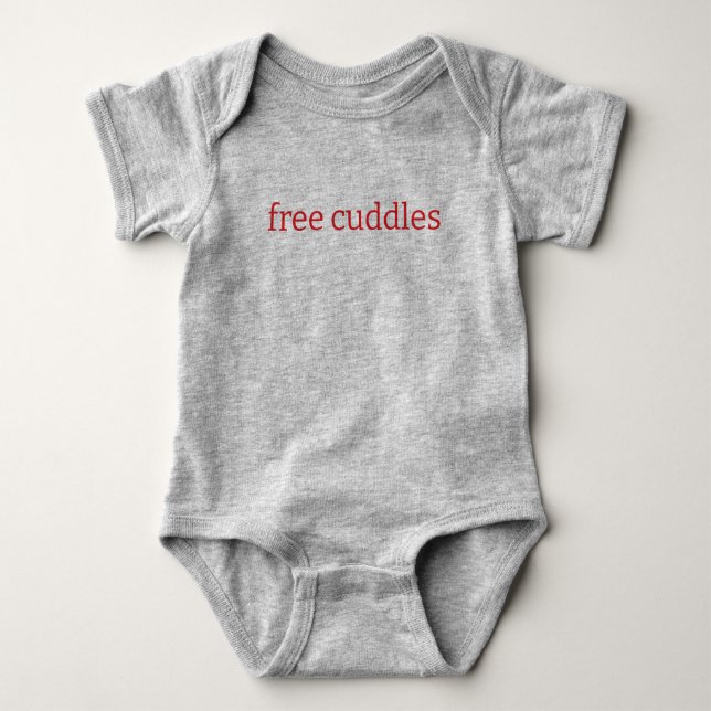 Free Cuddles One-Piece Baby Bodysuit (Front)