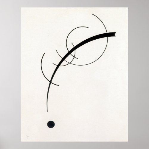 Free Curve to the Point _Vasily Kandinsky Poster