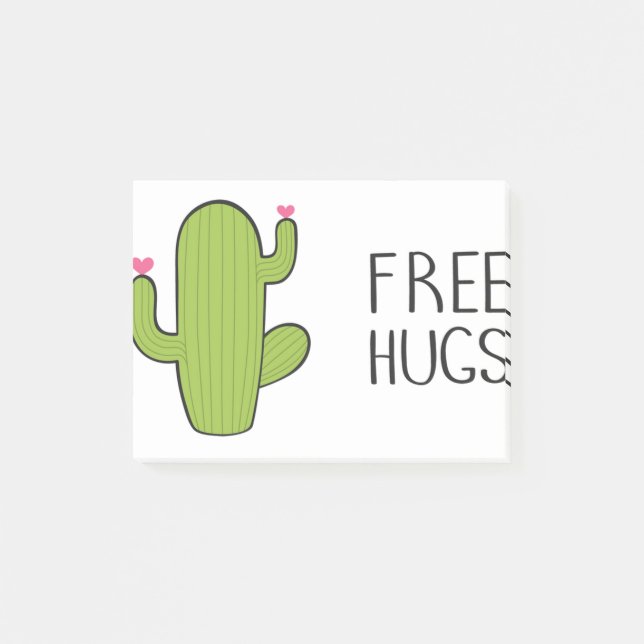 Free Cute HUGS , Funny Silly Hugging Post-it Notes (Front)