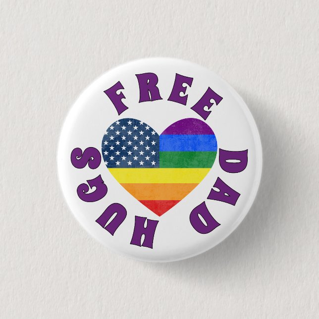 Free Dad Hugs Button (Front)