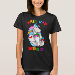 Free Dad Hugs Lgbt Gay Pride T-Shirt