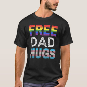Free Dad Hugs Lgbtq Gay Pride Month Proud Ally T-Shirt