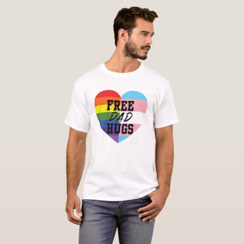 Free Dad Hugs LGBTQ T Shirt