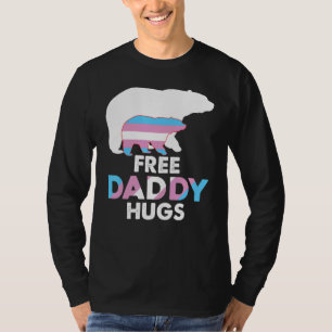 Free Daddy Hugs Transgender Rainbow Bear Lgbt Prid T-Shirt