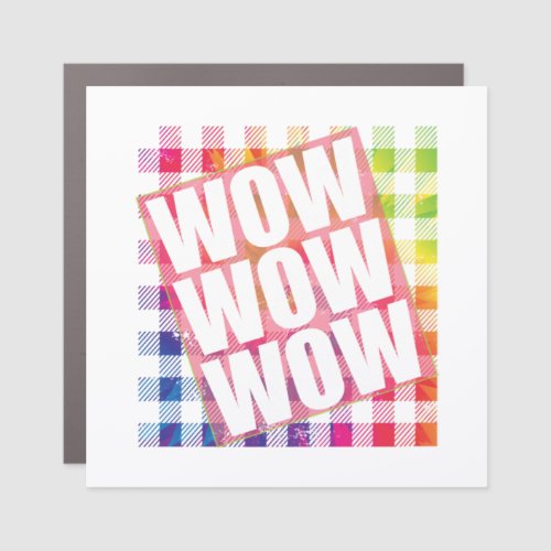 Free Day Wow _ WOW WOW WOW meme Essential  Car Magnet