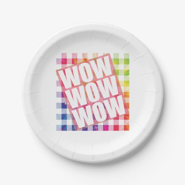 Free Day Wow - WOW WOW WOW meme Essential  Paper Plates (Front)