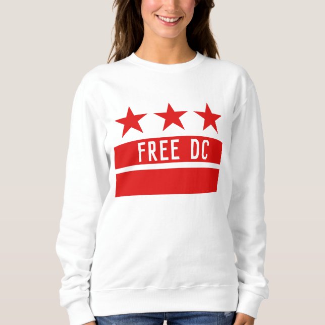 Free DC Inspired by Washington DC Flag Sweatshirt (Front)