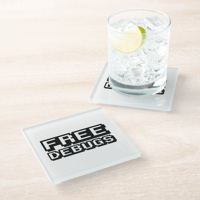 FREE DEBUGS GLASS COASTER (Angled)