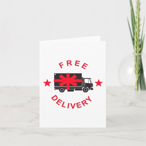 Free Delivery Truck Card