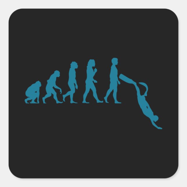 Free Diver Evolution Free Diving Apnea Diver Square Sticker (Front)