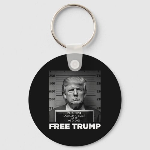 Free Donald Trump Mug Shot  Keychain