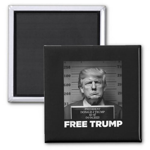 Free Donald Trump Mug Shot  Magnet