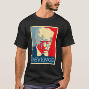 Free Donald Trump Mug Shot Never Surrender Retro P T-Shirt