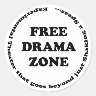 Free Drama Zone Sticker
