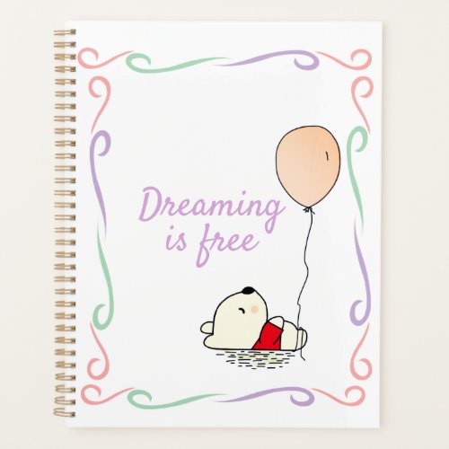 Free Dreams Bear with Balloons Planner