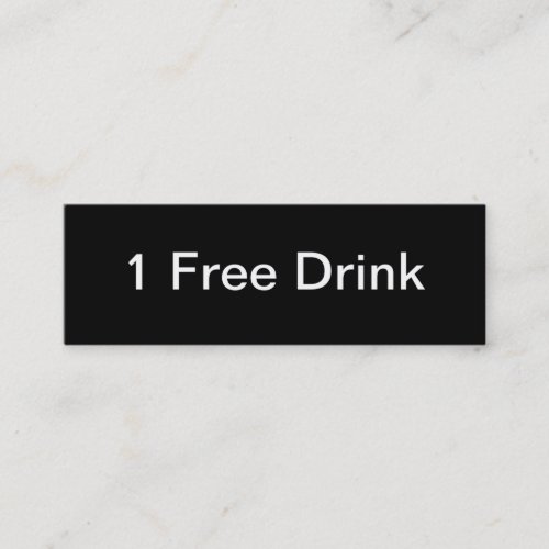 Free Drink Business Card