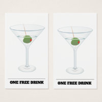 Free Drink Voucher Ticket Bar Token Card