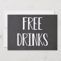 Free Drinks Funny Save the Dates Save The Date