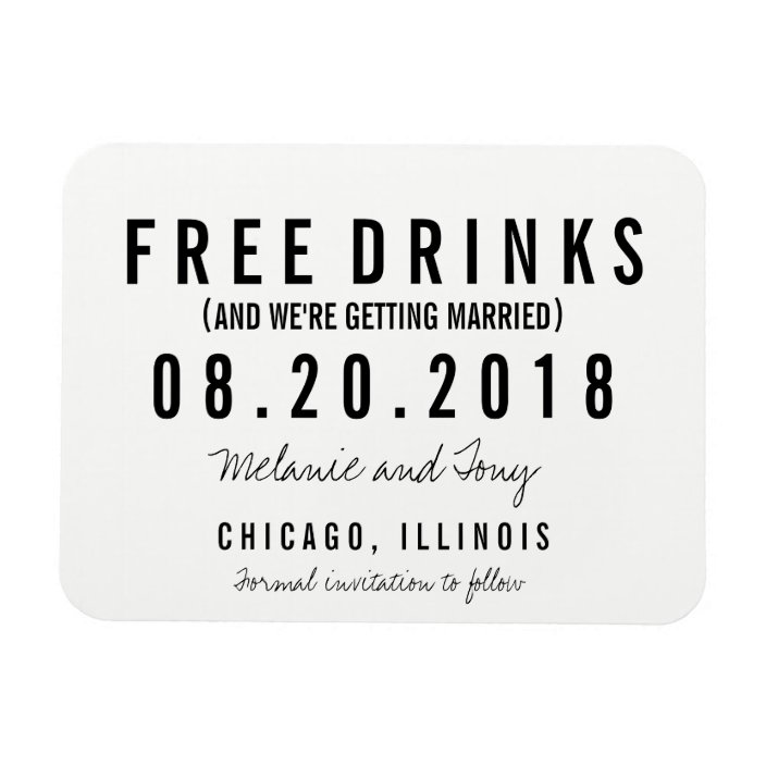 Unique Wedding Save The Date Funny Drinks Save The Dates Vine Glass Save The Date Magnet Wedding Invitation Free Drinks Save The Date