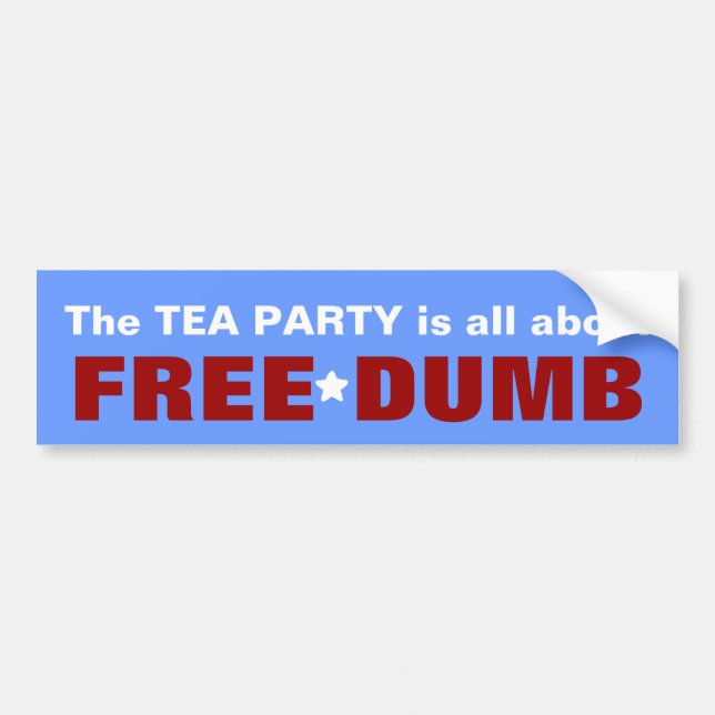 Free Dumb Bumper Sticker (Front)