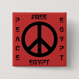FREE EGYPT PEACE EGYPT BUTTON