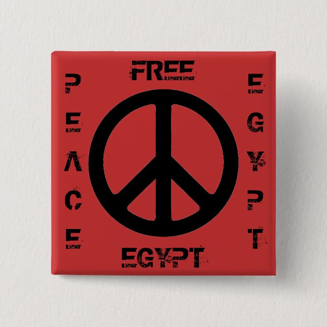 FREE EGYPT PEACE EGYPT BUTTON (Front)