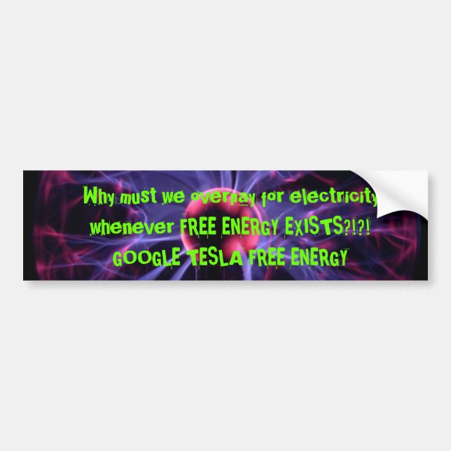 Free Energy Bumper Sticker (Front)
